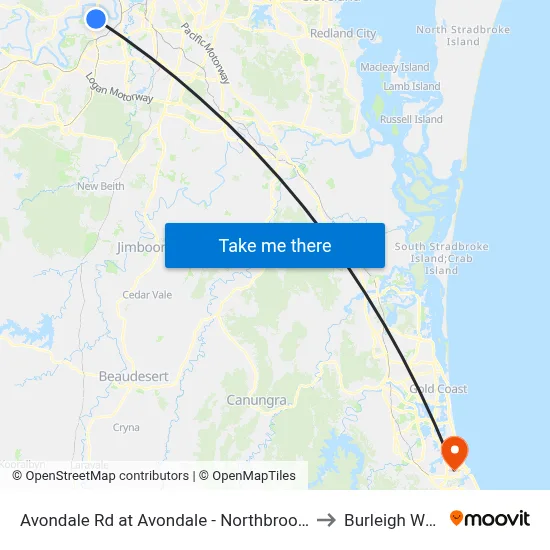 Avondale Rd at Avondale - Northbrook, Stop 60 to Burleigh Waters map