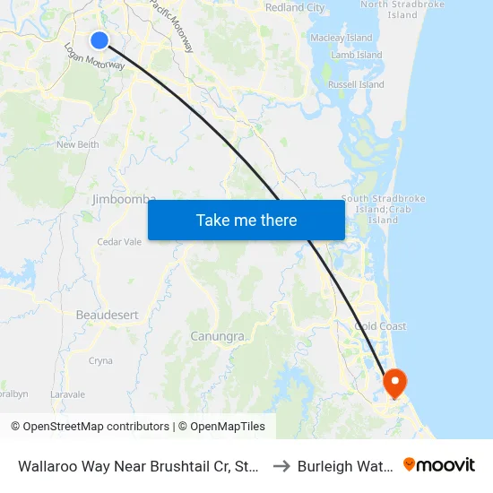 Wallaroo Way Near Brushtail Cr, Stop 61 to Burleigh Waters map