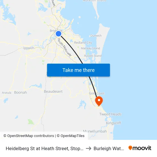 Heidelberg St at Heath Street, Stop 15 to Burleigh Waters map