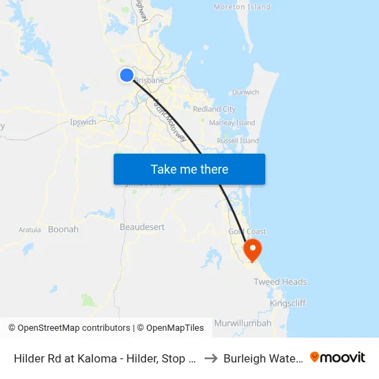 Hilder Rd at Kaloma - Hilder, Stop 41 to Burleigh Waters map
