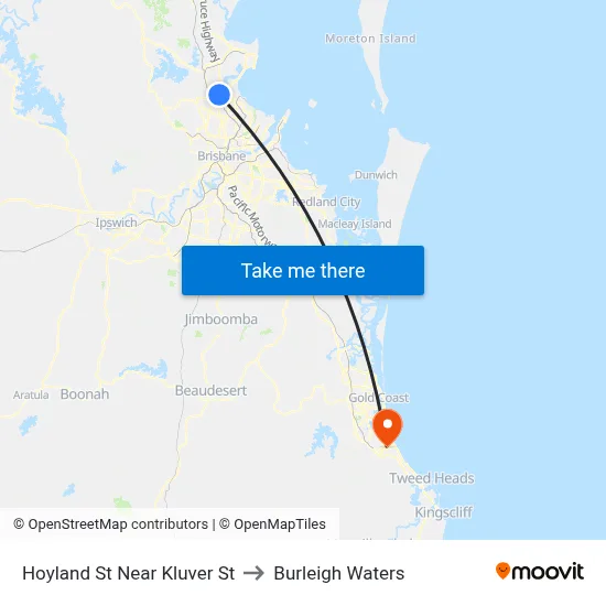 Hoyland St Near Kluver St to Burleigh Waters map