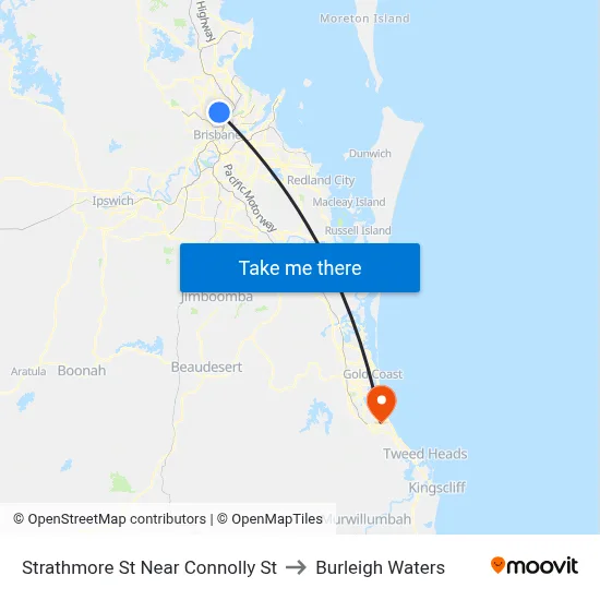 Strathmore St Near Connolly St to Burleigh Waters map
