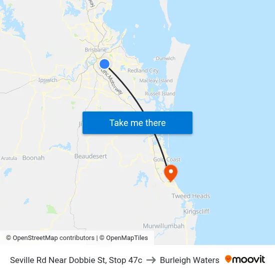 Seville Rd Near Dobbie St, Stop 47c to Burleigh Waters map