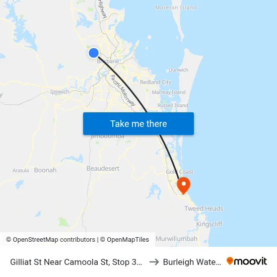 Gilliat St Near Camoola St, Stop 36b to Burleigh Waters map