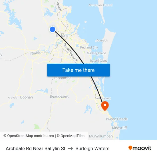 Archdale Rd Near Ballylin St to Burleigh Waters map