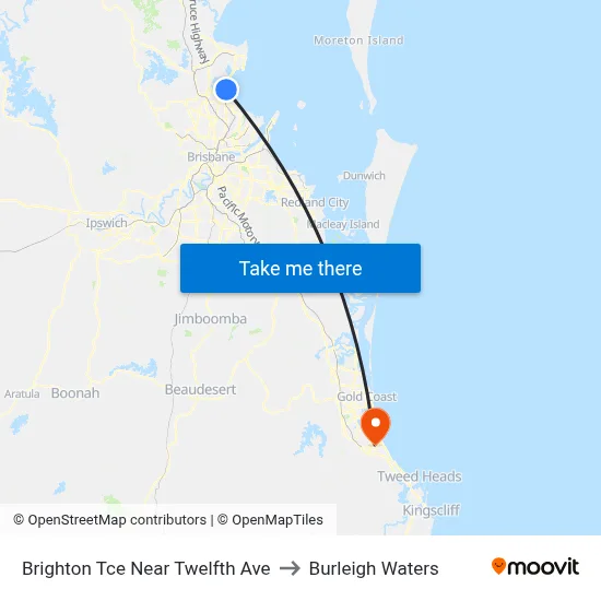 Brighton Tce Near Twelfth Ave to Burleigh Waters map