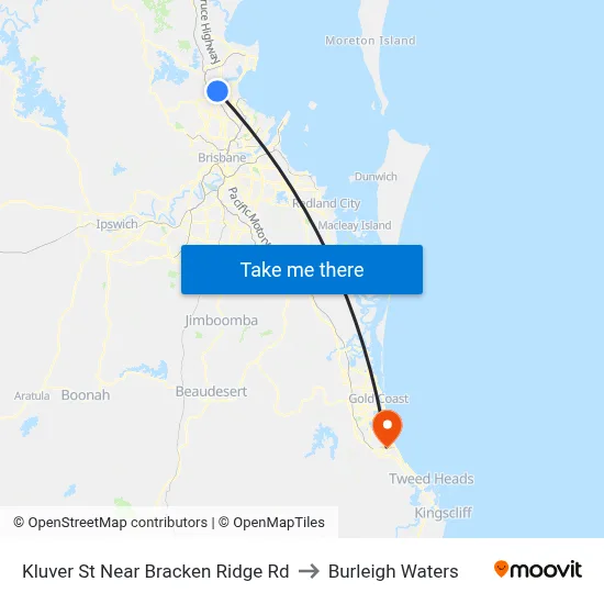Kluver St Near Bracken Ridge Rd to Burleigh Waters map
