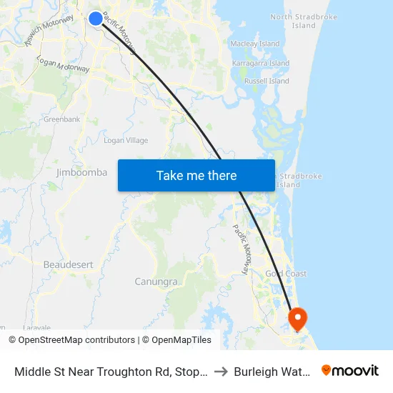 Middle St Near Troughton Rd, Stop 53 to Burleigh Waters map