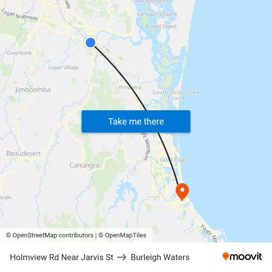 Holmview Rd Near Jarvis St to Burleigh Waters map