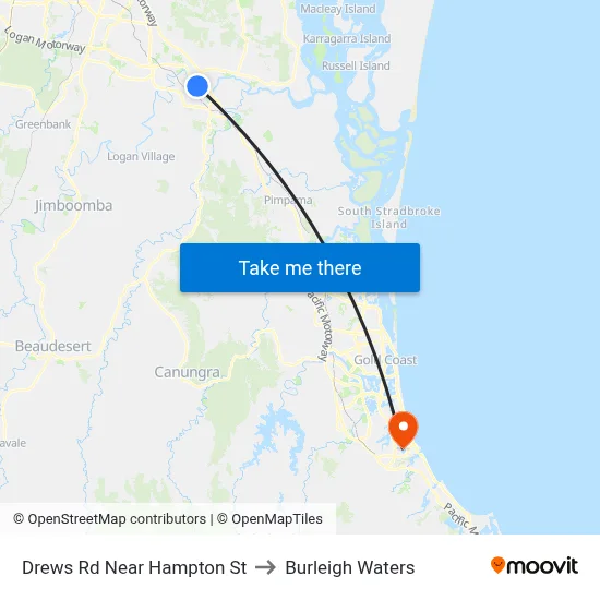 Drews Rd Near Hampton St to Burleigh Waters map
