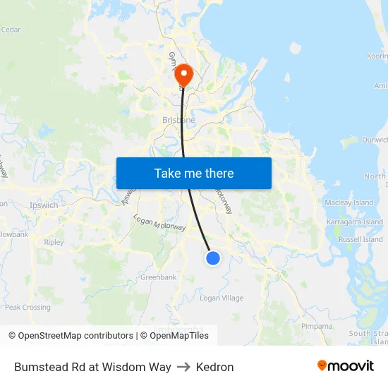Bumstead Rd at Wisdom Way to Kedron map
