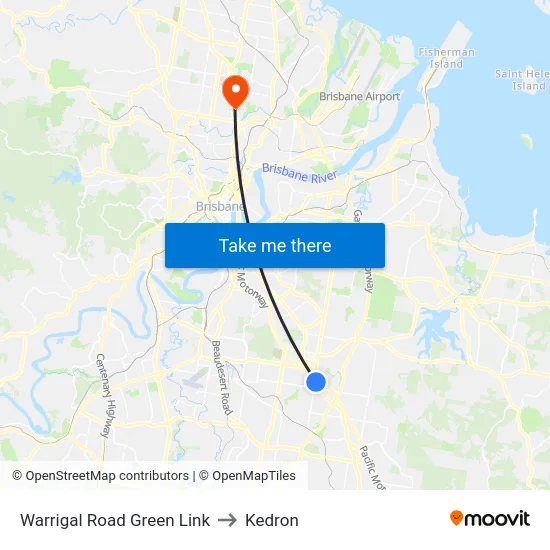 Warrigal Road Green Link to Kedron map
