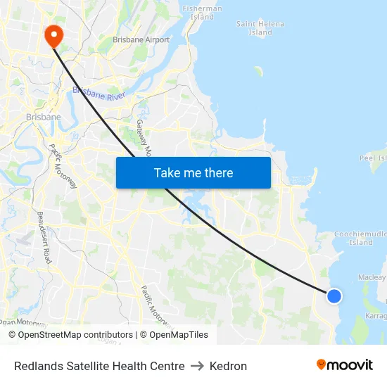 Redlands Satellite Health Centre to Kedron map
