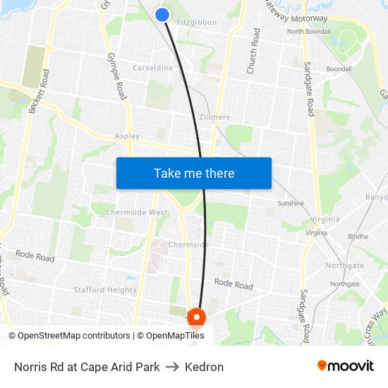 Norris Rd at Cape Arid Park to Kedron map