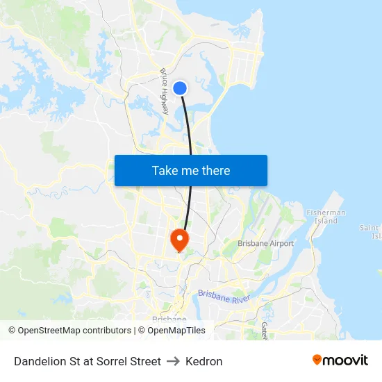 Dandelion St at Sorrel Street to Kedron map