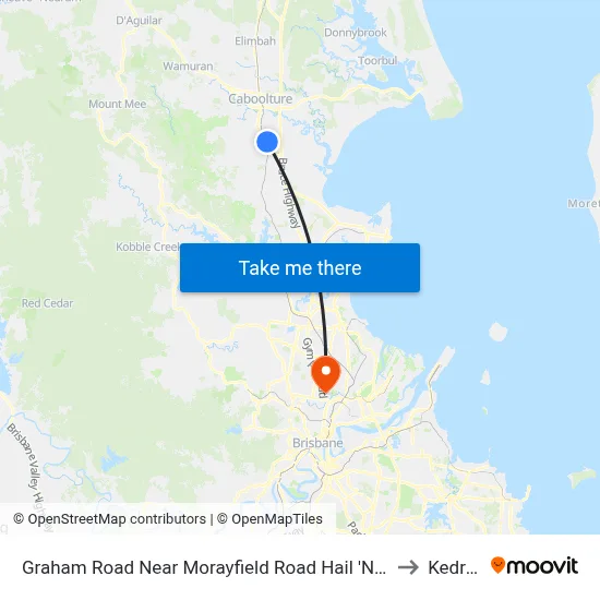 Graham Road Near Morayfield Road Hail 'N' Ride to Kedron map