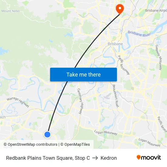 Redbank Plains Town Square, Stop C to Kedron map