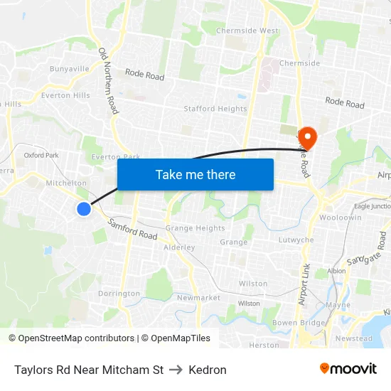 Taylors Rd Near Mitcham St to Kedron map