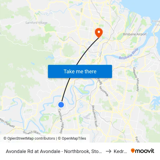 Avondale Rd at Avondale - Northbrook, Stop 60 to Kedron map