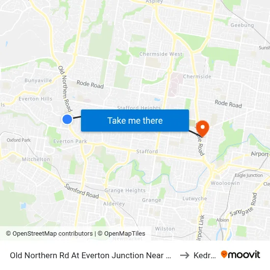 Old Northern Rd At Everton Junction Near Drake St to Kedron map