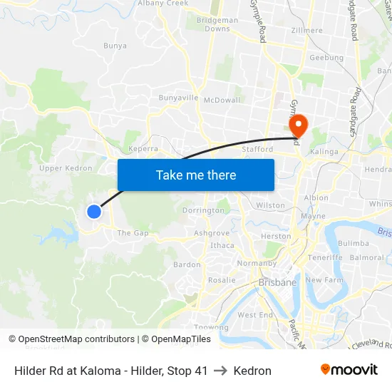 Hilder Rd at Kaloma - Hilder, Stop 41 to Kedron map
