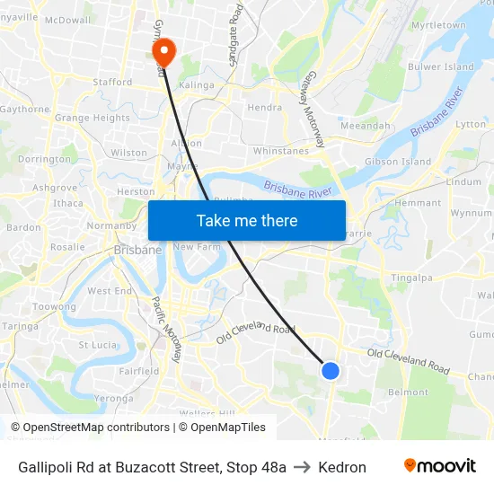 Gallipoli Rd at Buzacott Street, Stop 48a to Kedron map
