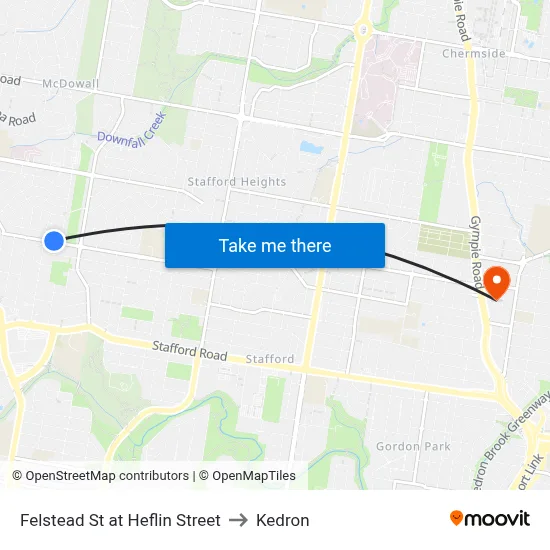 Felstead St at Heflin Street to Kedron map