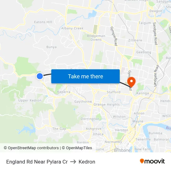 England Rd Near Pylara Cr to Kedron map