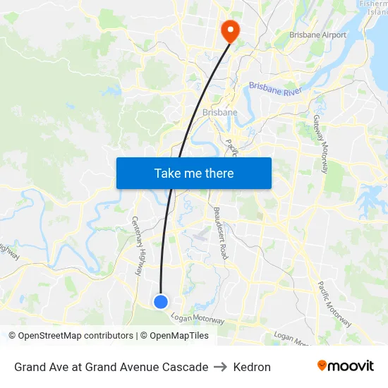 Grand Ave at Grand Avenue Cascade to Kedron map