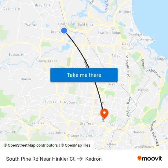 South Pine Rd Near Hinkler Ct to Kedron map