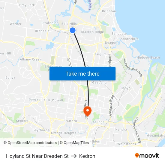 Hoyland St Near Dresden St to Kedron map