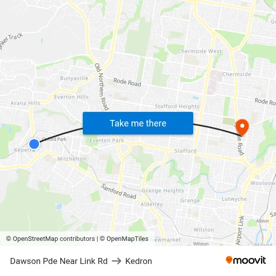 Dawson Pde Near Link Rd to Kedron map