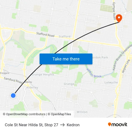 Cole St Near Hilda St, Stop 27 to Kedron map