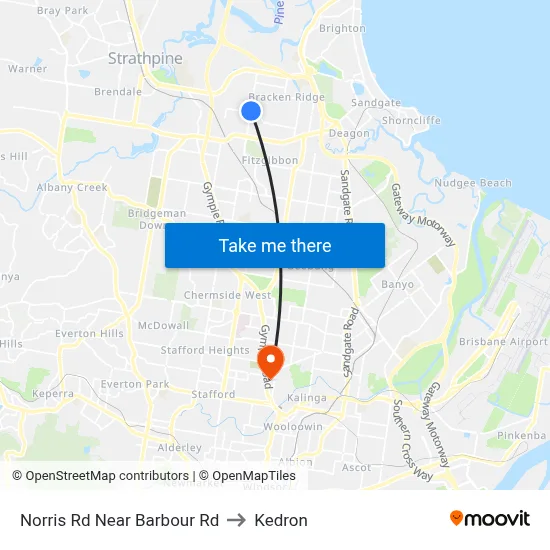Norris Rd Near Barbour Rd to Kedron map
