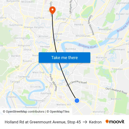 Holland Rd at Greenmount Avenue, Stop 45 to Kedron map