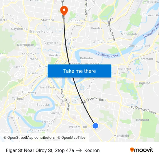 Elgar St Near Olroy St, Stop 47a to Kedron map