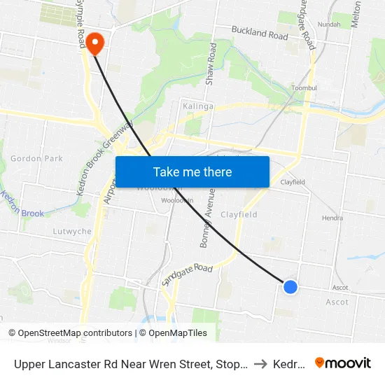 Upper Lancaster Rd Near Wren Street, Stop 25 to Kedron map