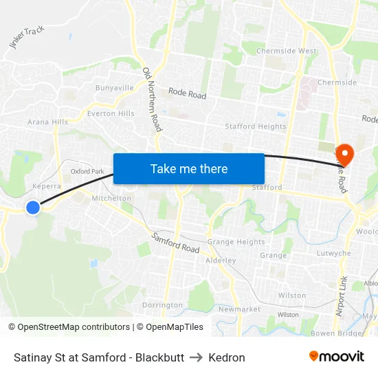 Satinay St at Samford - Blackbutt to Kedron map