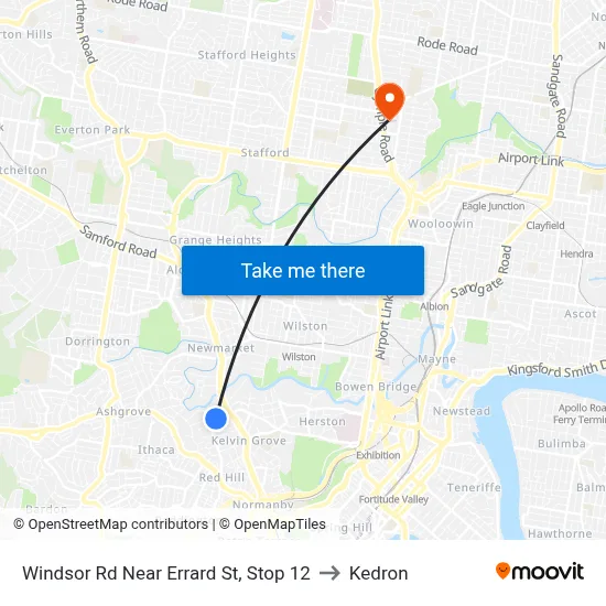 Windsor Rd Near Errard St, Stop 12 to Kedron map
