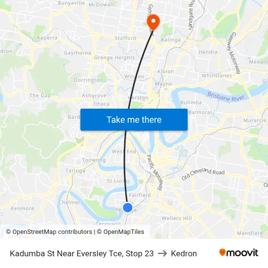 Kadumba St Near Eversley Tce, Stop 23 to Kedron map