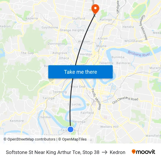 Softstone St Near King Arthur Tce, Stop 38 to Kedron map