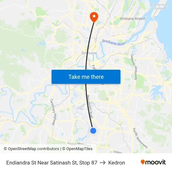 Endiandra St Near Satinash St, Stop 87 to Kedron map