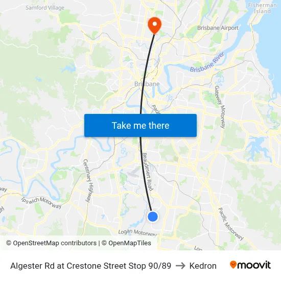 Algester Rd at Crestone Street Stop 90/89 to Kedron map