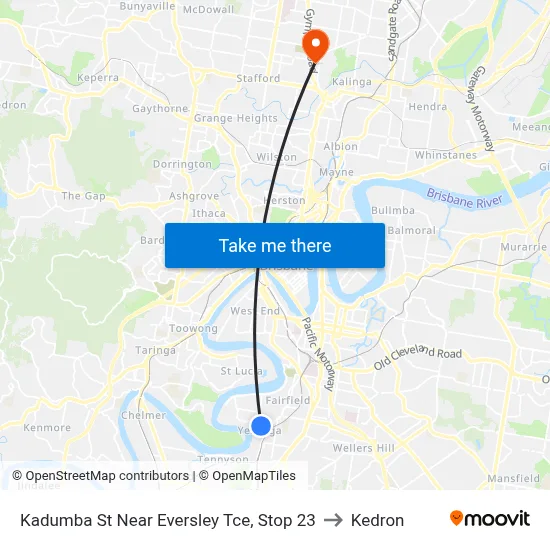 Kadumba St Near Eversley Tce, Stop 23 to Kedron map