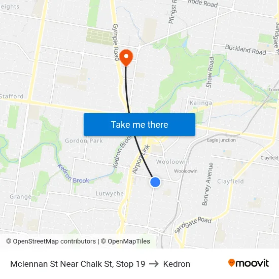 Mclennan St Near Chalk St, Stop 19 to Kedron map