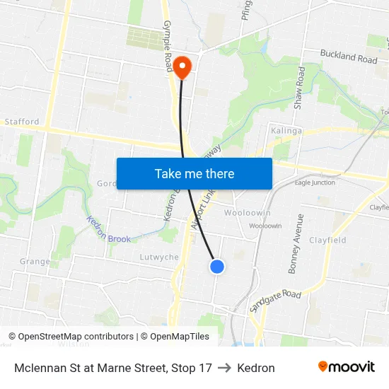 Mclennan St at Marne Street, Stop 17 to Kedron map
