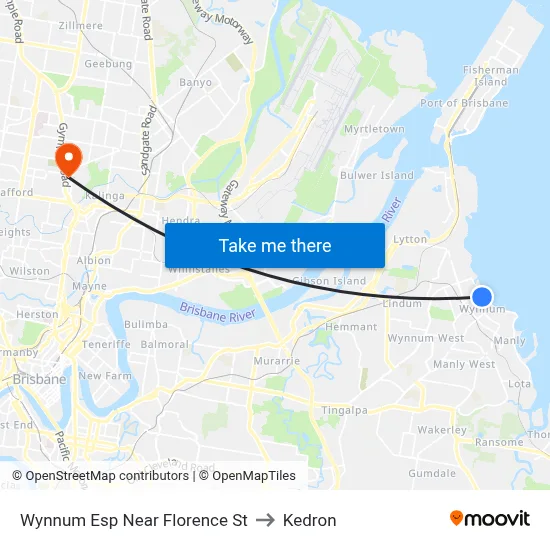 Wynnum Esp Near Florence St to Kedron map