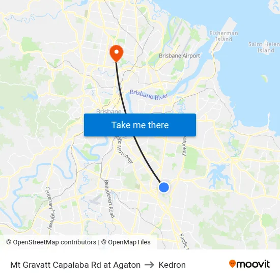 Mt Gravatt Capalaba Rd at Agaton to Kedron map