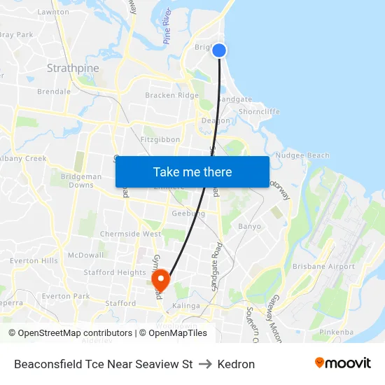 Beaconsfield Tce Near Seaview St to Kedron map