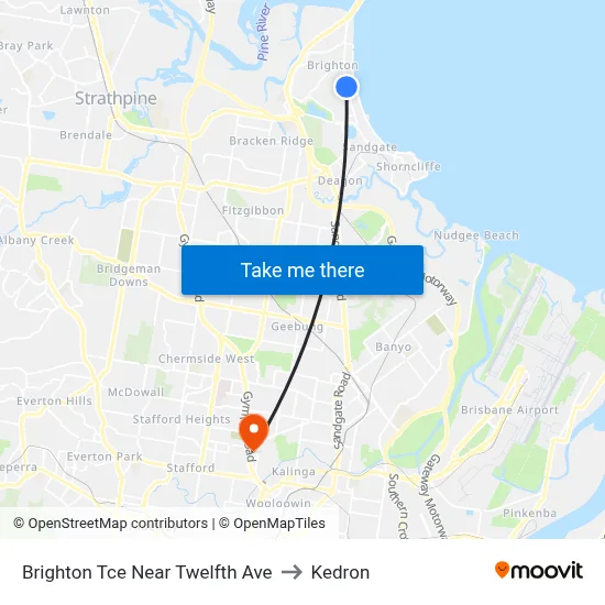 Brighton Tce Near Twelfth Ave to Kedron map